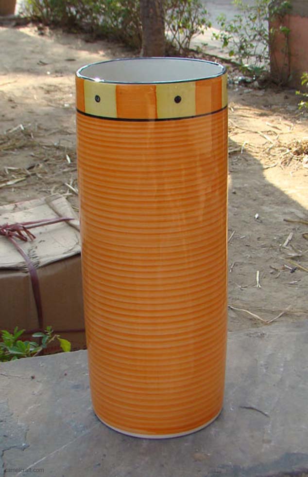 orange-flowervase-ceramic