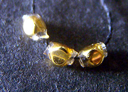 facetted hollow glass beads