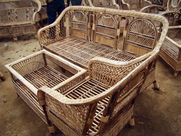 canewood sofa set, Meghalaya hadicrafts