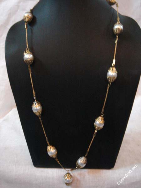 white-golden-beads
