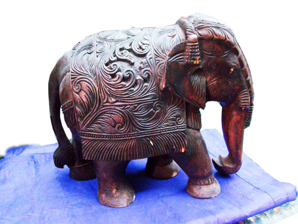 wood-carving-elephant-andhrapradesh-handicrafts, wooden animals