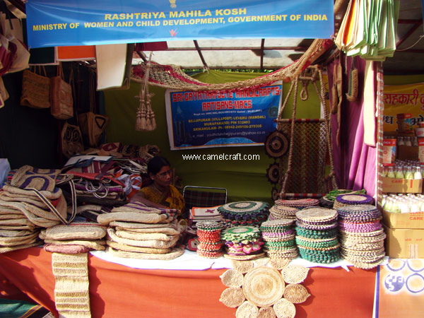 Jute Crafts Manufacturer exhibited their products at Dillihaat at Delhi