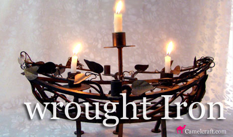 iron craft candle stand